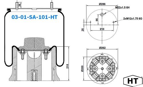 圖12 AIR SPRING SAF 2927V SAF KPL. 