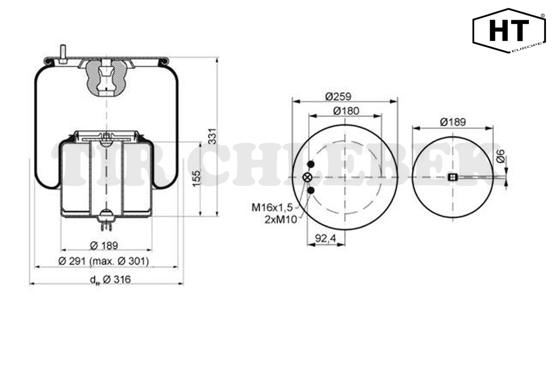 AIR SPRING 4713 NP02 VOLVO FH HT - without stand E-Shop